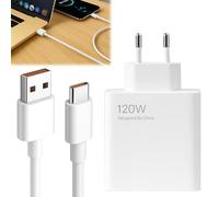 Seefey Cargador USB de 120 W para Xiaomi 15 14T Pro Ultra 13T 12T 11T, Redmi Note 14 13 12 Pro+ 5G Poco X7, fuente de alimentación Turbo Hyper Charge cargador rápido adaptador con 6 A USB C cable 1 m