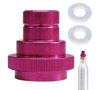 Seefey CO2 Quick Connect Adaptador Quick Connect para Soda compatible con Duo/Terra/Art,Quick Quick Connect CO2 Cilindro 425 g Cilindro 60L Rosca Trapezoidal TR21-4, Rosa (incluye junta)