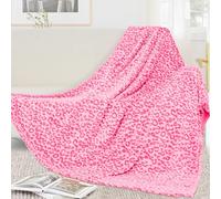 SEEGU Manta cálida de Forro Polar Suave Rosa, tamaño Individual, para Cama y sofá