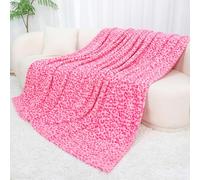 SEEGU Manta cálida de Forro Polar Suave Rosa, tamaño Individual, para Cama y sofá