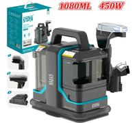 Seeiswork-aspiradora húmeda y seca, limpiador de alfombras y sofá con cable portátil de 15Kpa, cabezal de cepillo doble, máquina de limpieza de telas teñidas 450W Black