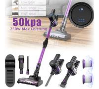 Seeiswork-aspiradora inalámbrica de mano, 50KPA, 250W, pantalla de visualización de ajuste de 3 engranajes, aspiradora inteligente para pelo de mascotas/alfombras Purple-250W