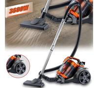 Seeiswork-aspiradora portátil de doble uso, en seco y húmedo, 3600W, de alta potencia, fuerte Orange 3600W