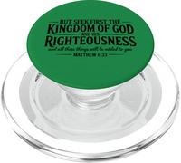 Seek First The Kingdom of God Christian Bible Versículo Cita PopSockets PopGrip para MagSafe