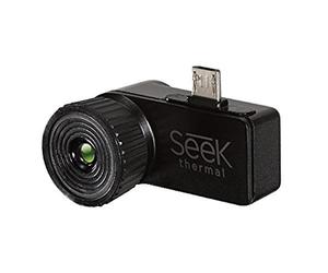 SEEK THERMAL Compact XR Cámara de imagen térmica de alta resolución de rango extendido con conector micro USB y funda protectora impermeable para dispositivos Android, Negro (UT-AAA)
