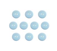 Seeking ROAM Botones de 2 agujeros, 1/2 pulgada, resina, 10 piezas (azul claro)