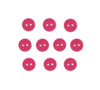 Seeking ROAM Botones de 2 agujeros, 1/2 pulgada, resina, 10 piezas (rosa intenso)