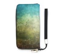 SEEKJOYS Cartera para mujer, diseño de avión antiguo, grande, tarjetero, elegante, con correa para la muñeca, bolso largo para tarjetas, monedas, Retrato de pastor alemán, 20x10.5cm