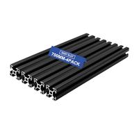 Seekliny 3030 Extrusión de aluminio T-Slot 700mm Negro Paquete de 4 estándar europeo 30x30 Perfil de aluminio extruido T-Ranurado Serie 30