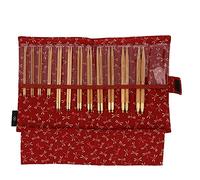 Seeknit KA58910-02 - Agujas de tejer circulares (bambú, estándar), color rojo