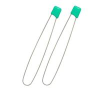 Seeknit - Seeknit Acero Inoxidable Verde Largo Puntada Poseedor con Plástico Cierre de Seguridad - 2 Pedazos