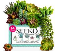 Seeko - Suculentas Artificiales (14 Unidades) - Plantas suculentas Artificiales Suculentas Artificiales realistas - Decoración de suculentas Falsas sin Maceta para Bricolaje -