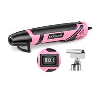 SEEKONE Mini Pistola de Aire Caliente 260℃/450℃, Pistola de Calor Portátil (Rosa)