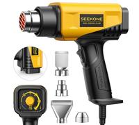 SEEKONE Pistola de Calor 2000W Compacta Pistola Aire Caliente con Control de Temperatura sin Niveles 50-600℃ y 1,5S Calentamiento Rápido, para Soldadura y Eliminación de Pintura