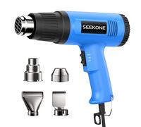 SEEKONE Pistola de Calor 2000W, Pistola de Aire Caliente con Ajuste de Temperatura Dual de 300℃/600℃, Decapador con Protección Contra Sobrecalentamiento y 4 Boquillas, para Encoger PVC