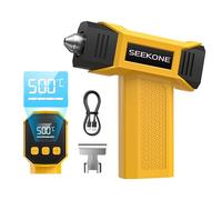 SEEKONE Pistola de Calor Inalambrica de 7,2 V, Mini Pistola Aire Caliente Bateria con Temperatura Variable de 100 ℃ a 500 ℃, Mini Pistola de Calor con Pantalla LCD para Manualidades