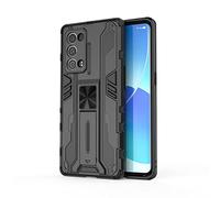 SEEKOO - Carcasa para OPPO Reno 6 Pro 5G (Reno6 Pro 5G), Doble Capa Reforzada de Defensa TPU de Silicona a Prueba de Golpes, protección contra Golpes, Funda con Soporte y Soporte, Color Negro