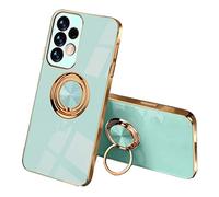 SEEKOO - Carcasa para Samsung Galaxy A52s 5G / Samsung Galaxy A52, Ultra Fina, Elegante, de Silicona Flexible, galvanizada, diseño de Carcasa antigolpes, TPU de Gel con 360 Grados, rotación Anillo,