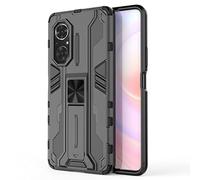 SEEKOO Funda para Huawei Nova 9 SE Estuche, Carcasa de Antigolpes [Rugged Armour] Soporte Plegable Oculto Silicona TPU Bumper Anti-Caída Case - Negro