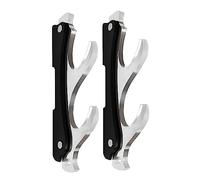 SEEMINESALE Soporte de pared para espada, 2 niveles de acrílico, para Katana, espada samurái, tanto, espada larga, espada de luz, hoja de cosplay, moderno, robusto, montaje de espada decente. (Negro)