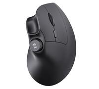 seenda Ratón ergonómico recargable, vertical, inalámbrico, con perilla de volumen, clics silenciosos, conexión de 3 dispositivos (Bluetooth o USB), ratón óptico para Windows, PC/Mac, color negro