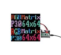 SeenGreat Panel de matriz LED RGB de 64 y 64 píxeles para Raspberry Pi Raspberry Pi Pico ESP32 Ardui con placa adaptadora, Plug and Play