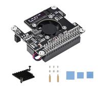 SeenGreat Para Raspberry Pi 5 POE tiene con pantalla OLED y ventilador de refrigeración Power Over Ethernet HAT for Pi 5 Fits Raspberry Pi 5 Official Case