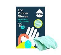 SEEP Guantes de goma ecológicos de tamaño pequeño y mediano - Guantes de cocina fabricados con caucho compostable - Guantes domésticos versátiles - Certificado FSC y comercio justo