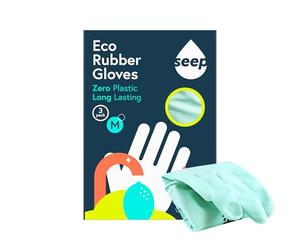 SEEP Guantes de goma ecológicos de tamaño pequeño y mediano - Guantes de cocina fabricados con caucho compostable - Guantes domésticos versátiles - Certificado FSC y comercio justo