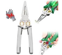 Seese Wire Stripper, Electrician Voltage Tester Pliers Twister with Electricity Measurement Function 8in1 Wire Stripping Pliers for Pulling Wires Cable Scissors for Scraping and Pressing Wires