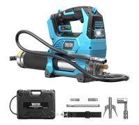 Seesii 12.000 PSI Engrasadora Batería, 3 Velocidades, Manguera de 1.2m | Sin batería, Compatible con la batería Makita de 18V, Acoplador de 90°, 3 Boquillas, Motor Brushless, Luz LED