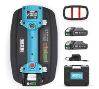 SEESII 21V Ventosa Eléctrica Inalámbrica 11.8 Pulgadas, Ventosas para Cristal, Azulejos y Superficies Rugosas, Ventosas Eléctricas 200 kg/440 LBS con 2×2000mAh Baterías y Pantalla LED