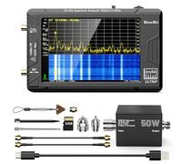 SEESII Analizador de espectro TinySA Ultr ZS406 con atenuador de 50 W, analizador de frecuencia de 4,0 pulgadas, 100 kHz-5,4 G Hz, generador de señal 2 en 1, 100 kHz - 800 MHz MF/VHF/HF, entrada UHF