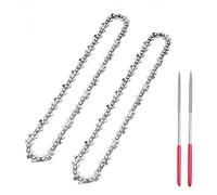 SEESII Cadena de motosierra de 8 pulgadas, paquete de 2 con kit de afilado, calibre de 0.43 pulgadas, 45 eslabones de transmisión, compatible con SEESII CH820+, NEOTEC, Supstable 6C10S y más