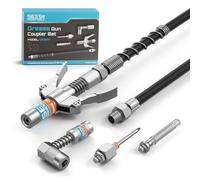 Seesii Kit de accesorios para engrasadora, que incluye un acoplador de liberación rápida, un adaptador de 90 grados, una manguera flexible de 30 cm y 2 puntas de aguja para facilitar el engrase, GR04P