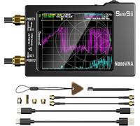 SeeSii NanoVNA-H Analizador de Red Vectorial - Analizador de Antena Edición 3,6 10 KHz - 1,5 GHz MF/HF/VHF/UHF para Parámetros S y Gráfico de Smith, Soporte SD Tarjeta