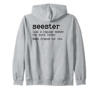Seester Definition Funny Sister Big Sister Best Friend Sis Sudadera con Capucha