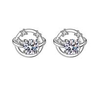Seestern Ohrstecker Vintage Intarsien Flash minimalistischen Metall Geschenk Schmuck Damen Ohrring Pastell Ohrringe (plata, talla única), Einheitsgröße, Poliéster, Sin piedra preciosa