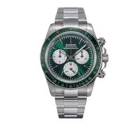 Seestern Sugess S473 - Reloj cronógrafo automático de acero verde blanco zafiro para hombre