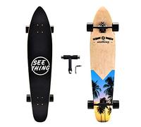 Seething Longboard patineta larga 42 pulgadas, Pintail completo - Cruiser de arce para cruising y carving, estilo libre y descenso