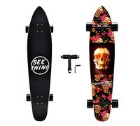 Seething longboard patineta larga de 42 pulgadas - Cruiser completo, para cruising, estilo libre y downhill. Madera de arce, 107 centímetros ABEC-11 grandes velocidades