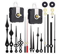 Sefdrert 1 juego de mecanismo de movimiento de reloj de eje alto y con 5 pares diferentes de relojes, repuesto negro, negro