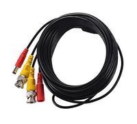 Sefdrert 10m 33 pies Cable de alimentacion/Video de Seguridad BNC + Clavija Cable de combinacion para Camara CCTV