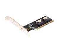 Sefdrert Adaptador PCI-e U.2, Maximice Su Potencial PCIe: Tarjeta Adaptadora Vertical PCIe 3.0 4.0 X16 A 2 Puertos SFF-8654 8i