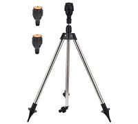 Sefdrert Artefacto de Riego con TríPode de Aspersor Giratorio AutomáTico TelescóPico con un Aspersor y Dos Boquillas