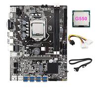 Sefdrert B75 8 Karten BTC Mining Motherboard 8X USB3.0 (PCIE) LGA1155 DDR3 RAM SATA3.0+G550 CPU+4PIN 6PIN Strom Kabel + Kabel