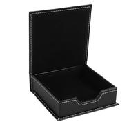 Sefdrert Caja de Notas de Sintético, Organizador de Accesorios de Escritorio, Tarjetero, Porta Notas, Caja para Guardar Notas Adhesivas, Útiles Escolares de Oficina. A