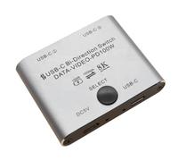 Sefdrert Divisor de Interruptor USB C Bidireccional, Conmutador USB C 8K, KVM 8K 60 Hz, 4K 144 Hz, Video para Múltiples Fuentes, Sin Línea USB C