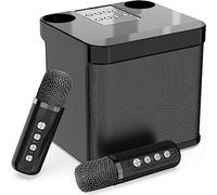 Sefdrert Family KTV Audio Set Dual Wireless Micrófono integrado Máquina al aire libre Portátil Karaoke Bluetooth Altavoz Caja de Repuestos Accesorios