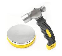 Sefdrert Kit de bloque de banco de acero y martillo de estampado de metal, herramientas de estampado de metal para joyería y estampado de metal